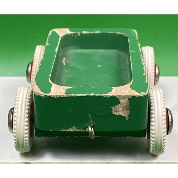 1970s Brio Distressed Wooden Train Trailer with Rubber Wheels - Picture 3 of 10